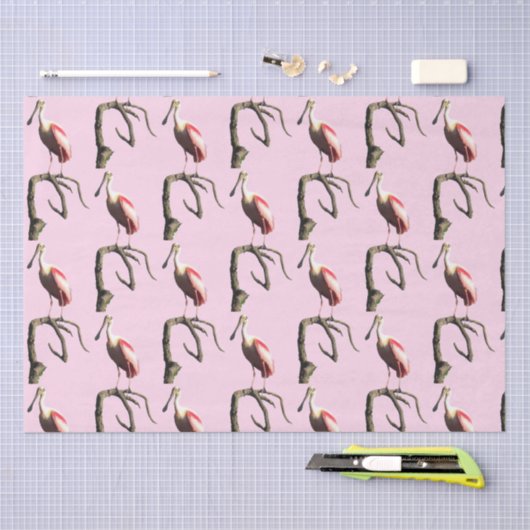 Roseate Spoonbill Tissue Paper Seidenpapier (Handwerk)