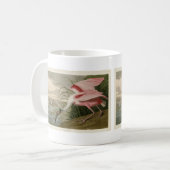 Roseate Spoonbill von Audubons Vögeln Amerikas Kaffeetasse (Vorderseite Links)