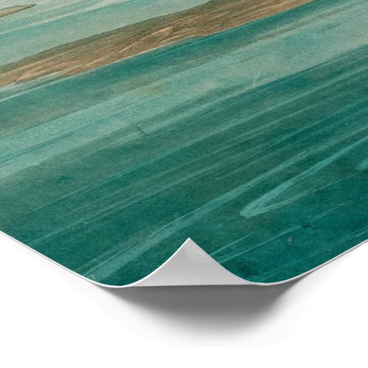 Roseate Spoonbill von John James Audubon Poster (Ecke)