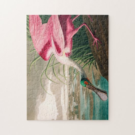 Roseate Spoonbill von John James Audubon Puzzle (Vertikal)