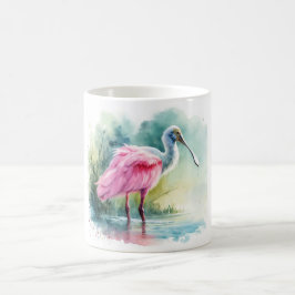 Roseate Spoonbill Watercolor REF97 - Watercolor Kaffeetasse