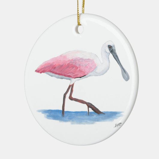 Roseate Spoonbill Weihnachtsschmuck (Links)