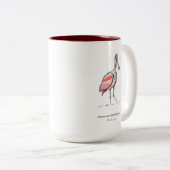 Roseate Spoonbill Zwei-Tone-Kaffee-Tasse Zweifarbige Tasse (VorderseiteRechts)