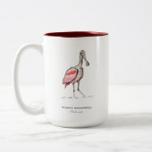 Roseate Spoonbill Zwei-Tone-Kaffee-Tasse Zweifarbige Tasse (Links)