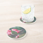 Roseate Spoonbills (Ajaia Ajaja) Landung Sandstein Untersetzer (Seite)