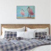 ROSEATE SPOONBILLS IN FLORIDA Canvas Print Leinwanddruck (Insitu (Schlafzimmer))
