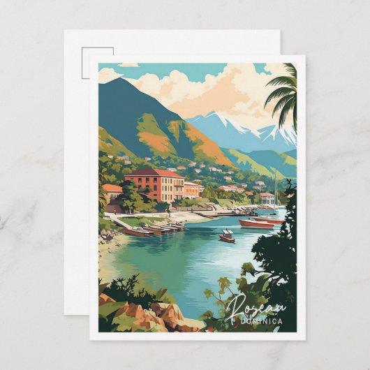 Roseau Dominica Kunst, Dichtung und Musik Postkarte (Vorne/Hinten)