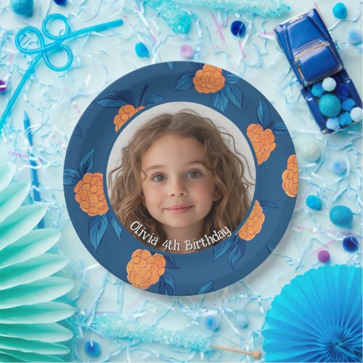 Roseberry Custom Foto und Name Paper Plate Pappteller (Party)