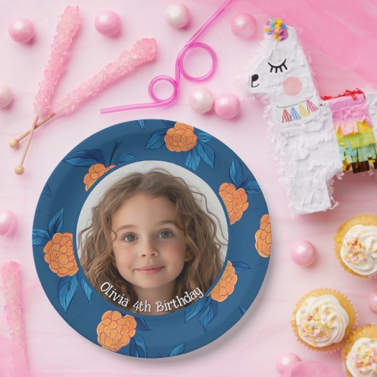 Roseberry Custom Foto und Name Paper Plate Pappteller (Party)
