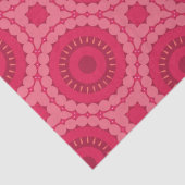 Roseberry Pink Boho Chic Ethnic Geometric Muster Seidenpapier (Detail)