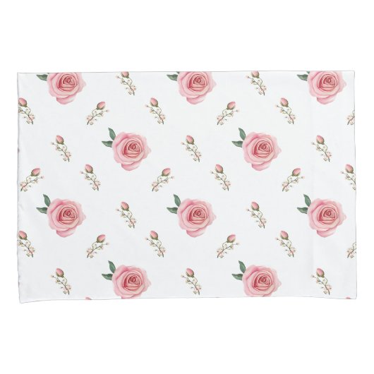 Rosebud Bloom Pillow Cases Double-Sided Floral Kissenbezug (Vorderseite-Rechts)