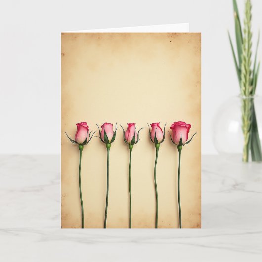 Rosebud Geburtstagskunstkarte Karte (Vorderseite)
