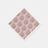 Rosebud Liebe Serviette (Ecke)