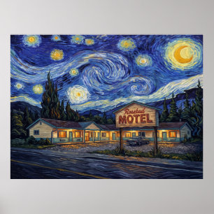 Rosebud Motel Schitt's Creek Sternennacht Poster