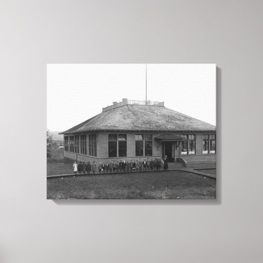 Roseburg, OR View West Side Public School Leinwanddruck (Vorderseite)