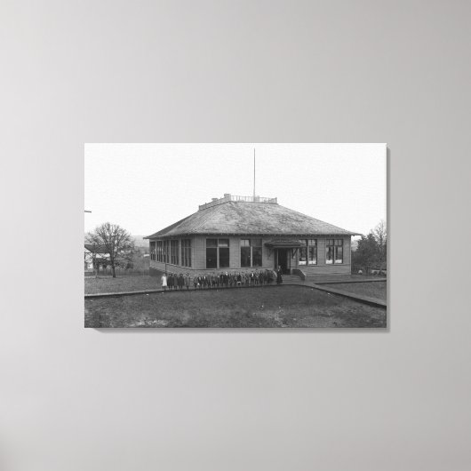 Roseburg, OR View West Side Public School Leinwanddruck (Vorderseite)