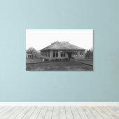 Roseburg, OR View West Side Public School Leinwanddruck (Insitu (Holzboden))