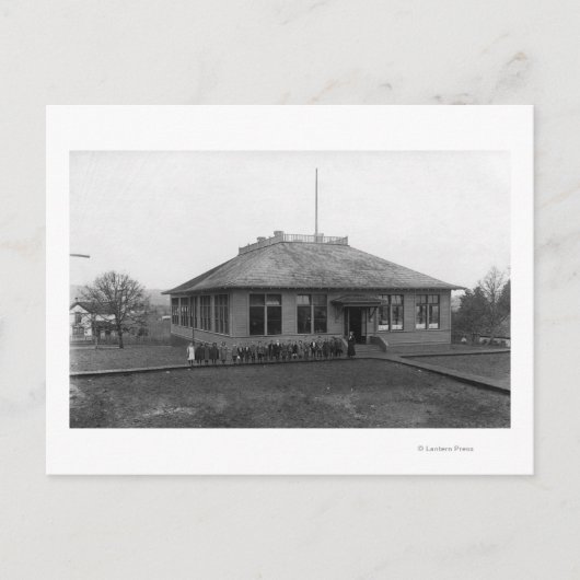 Roseburg, OR View West Side Public School Postkarte (Vorderseite)