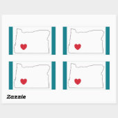 Roseburg Strong Oregon Rechteckiger Aufkleber (Blatt)