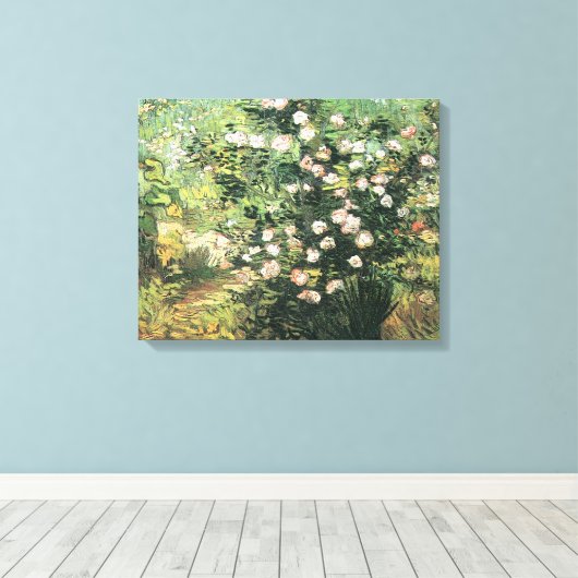 Rosebush in Blossom von Vincent van Gogh Leinwanddruck (Insitu (Holzboden))