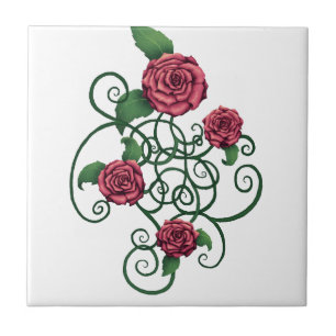 RoseCartouche Fliese