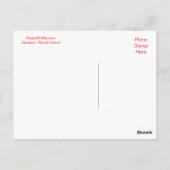 Rosecliff Mansion, Newport Rhode Island Post Card Postkarte (Rückseite)