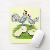 Rosecomb Bantams and Chicks Mousepad (Mit Mouse)