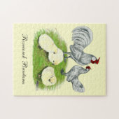 Rosecomb Bantams and Chicks Puzzle (Horizontal)