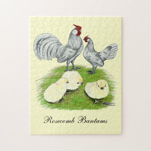 Rosecomb Bantams and Chicks Puzzle (Vertikal)