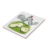 Rosecomb Bantams und Chips Fliese (Seite)