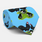 Rosecomb Black Bantam Family Krawatte (Gerollt)