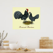 Rosecomb Blue Bantams Poster (Küche)
