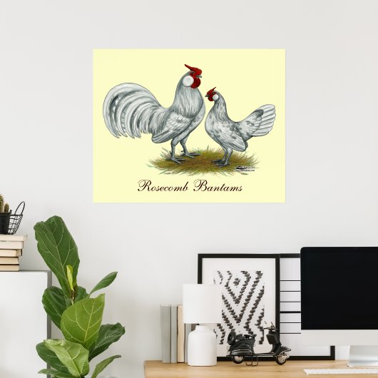Rosecomb Splash Bantams Poster (Heimbüro)