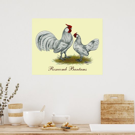 Rosecomb Splash Bantams Poster (Küche)