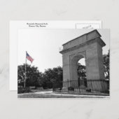 Rosedale Memorial Arch and Flag, Kansas City, BW Postkarte (Vorne/Hinten)