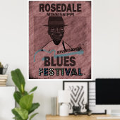 Rosedale Mississippi Blues Festival Poster (Heimbüro)