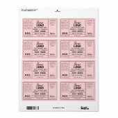 Roséfarbene rosa Kraftpapiere Rosehip Serumetikett (Vorne)