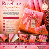 Roseflare Geschenkpapier Set