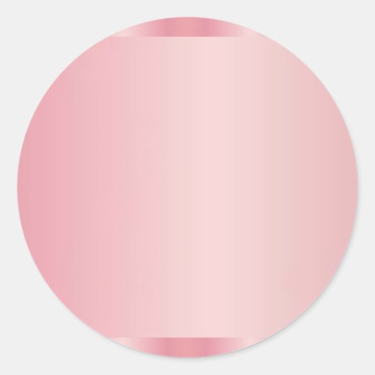 Rosegold Blank Add Your Text Logo Monogram Name Runder Aufkleber (Vorderseite)