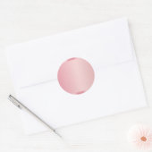 Rosegold Blank Add Your Text Logo Monogram Name Runder Aufkleber (Umschlag)
