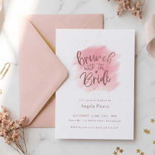Roségold-Brunchen mit der Braut: Brautparty Einladung