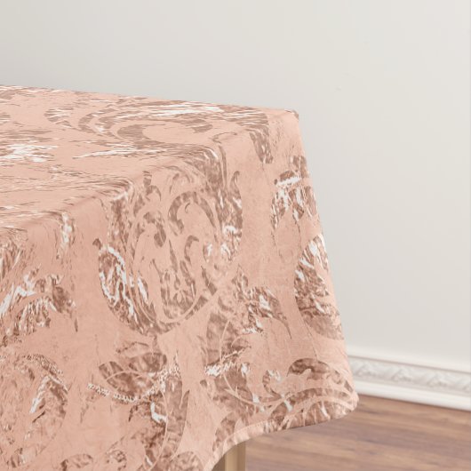 Roségold Damast Tischdecke (Beispiel)