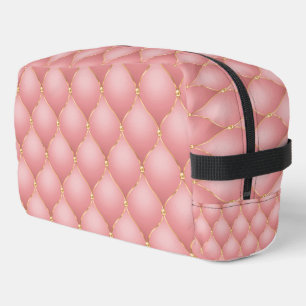 Roségold Diamant Tufted Rosafarben Waschbeutel