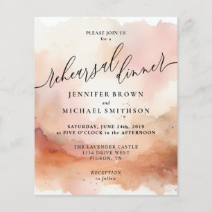 RoseGold Earthtone Probe Abendessen Flyer