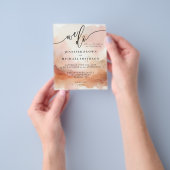 RoseGold Earthtone Wasserfarbenhochzeit Wir machen Flyer (Gruppe)