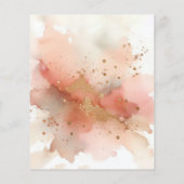 RoseGold Earthtone Wasserfarbenhochzeit Wir machen Flyer (Hinten)