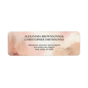 RoseGold Earthtone Watercolor Hochzeitadresse