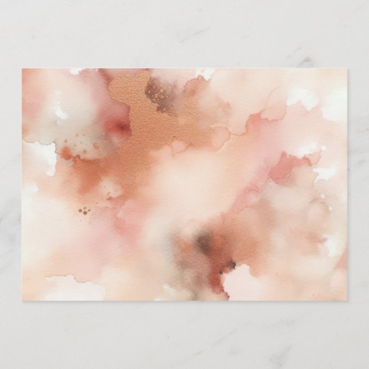 RoseGold Earthtone Watercolor Hochzeitssymbol Programm (Rückseite)
