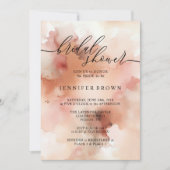 RoseGold Earthtone Watercolor Wedding Bridal Einladung (Vorderseite)