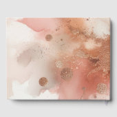 RoseGold Earthtone Watercolor Wedding Party Gästebuch (Rückseite)